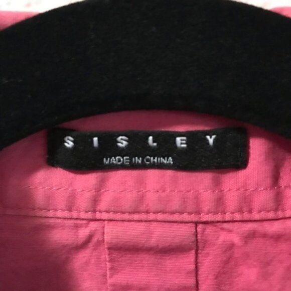 NWOT. Sisley Button-Down Shirt, Size Medium. - Picture 5 of 7